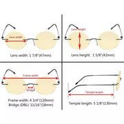 eyekeeper.com 5 Pack Round Blue light Blocking Reading Glasses TMWK26 Eyeglasses