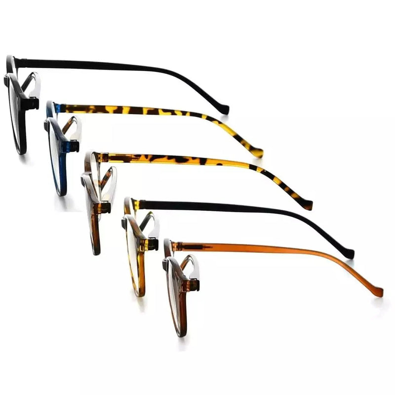 eyekeeper.com 5 Pack Round Reading Glasses Stylish Readers R9115A Eyeglasses