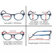 eyekeeper.com 5 Pack Round Stylish Oval narrow Reading Glasses R071F Eyeglasses