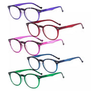 eyekeeper.com 5 Pack Round Stylish Oval narrow Reading Glasses R071F Eyeglasses