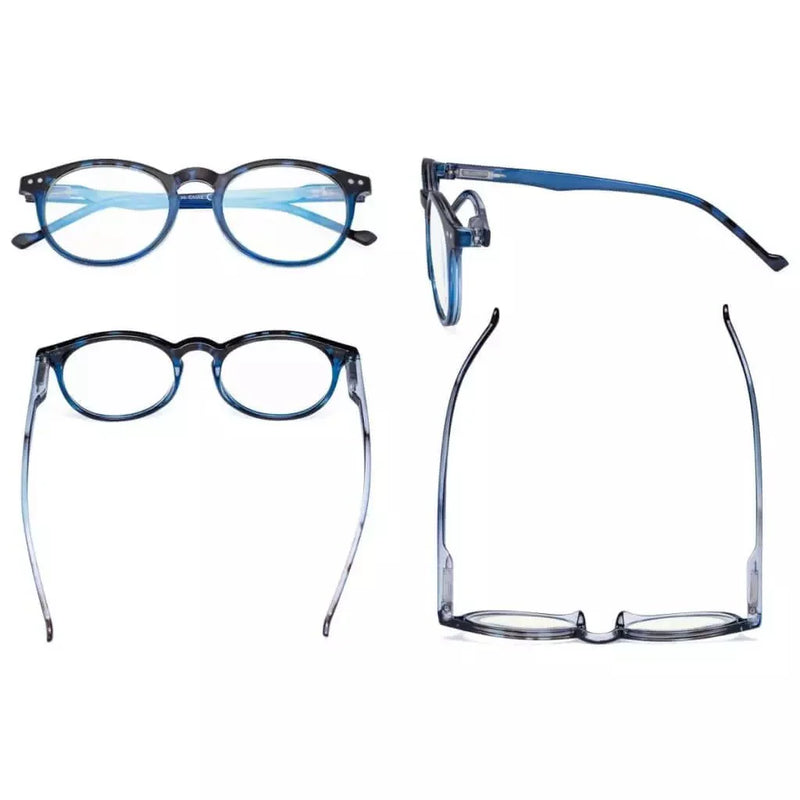eyekeeper.com 5 Pack Round Stylish Oval narrow Reading Glasses R071F Eyeglasses