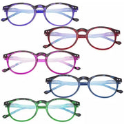 eyekeeper.com 5 Pack Round Stylish Oval narrow Reading Glasses R071F Eyeglasses