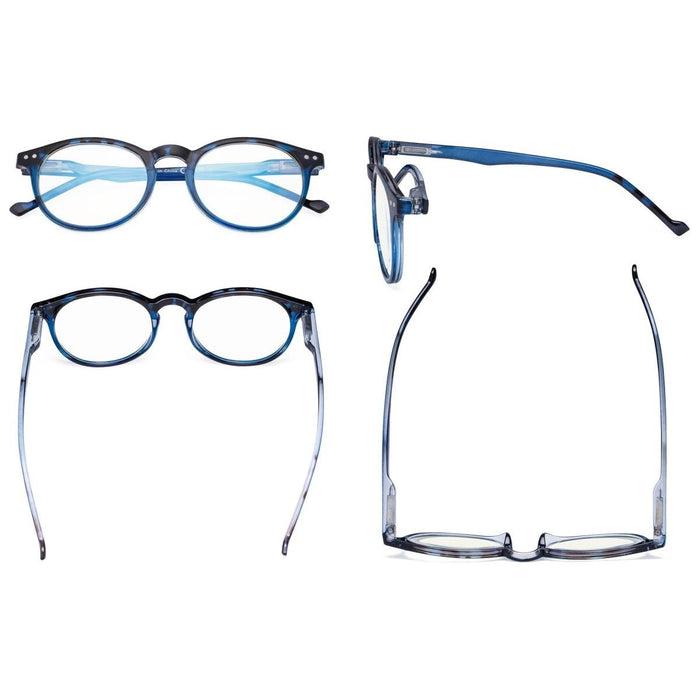 Eyekeeper - 5 Pack Round Stylish Oval Reading Glasses R071F