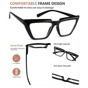 eyekeeper.com 5 Pack Sharp edged Cat-eye Reading Glasses Funky Readers R2138 Eyeglasses