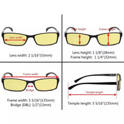 eyekeeper.com 5 Pack Small Lens Blue Light Blocking Readers TMCG178 Eyeglasses