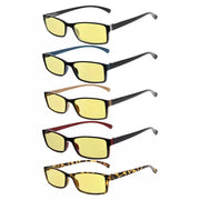 eyekeeper.com 5 Pack Small Lens Blue Light Blocking Readers TMCG178 Eyeglasses