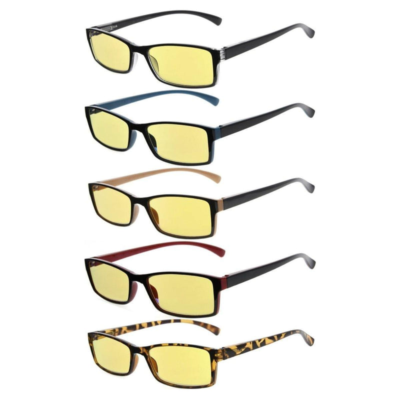 eyekeeper.com 5 Pack Small Lens Blue Light Blocking Readers TMCG178 Eyeglasses