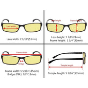 eyekeeper.com 5 Pack Small Lens Blue Light Blocking Readers TMCG178 Eyeglasses