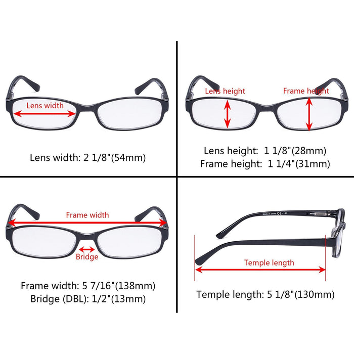 Eyekeeper - 5 Pack Fashion Reading Glasses R908K