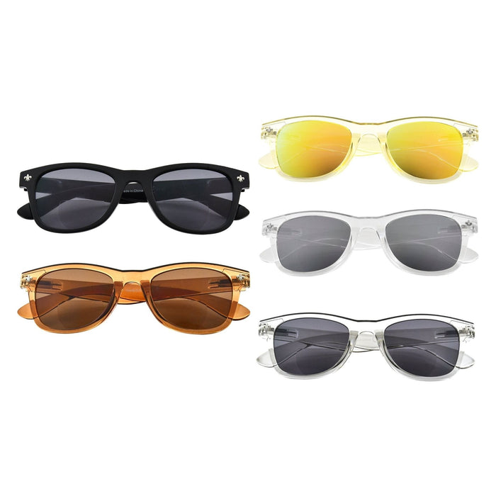 Eyekeeper - 5 Pack Square Bifocal Reading Sunglasses Chic Readers Sgs027