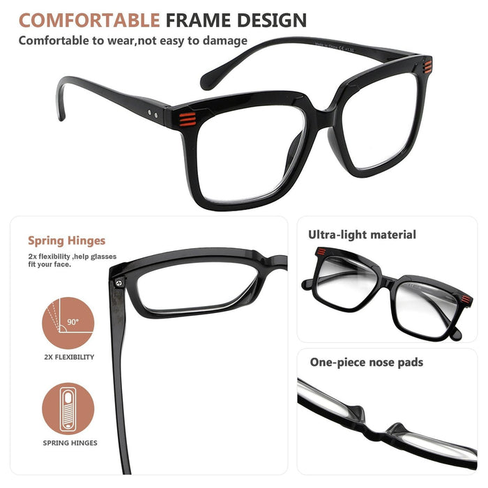 Eyekeeper - 5 Pack Stylish Reading Glasses Fashionable Eyeglasses R2108