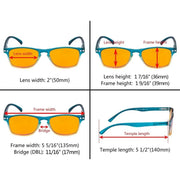 eyekeeper.com 5 Pack Stylish Blue Light Blocking Reading Glasses DS046 Eyeglasses