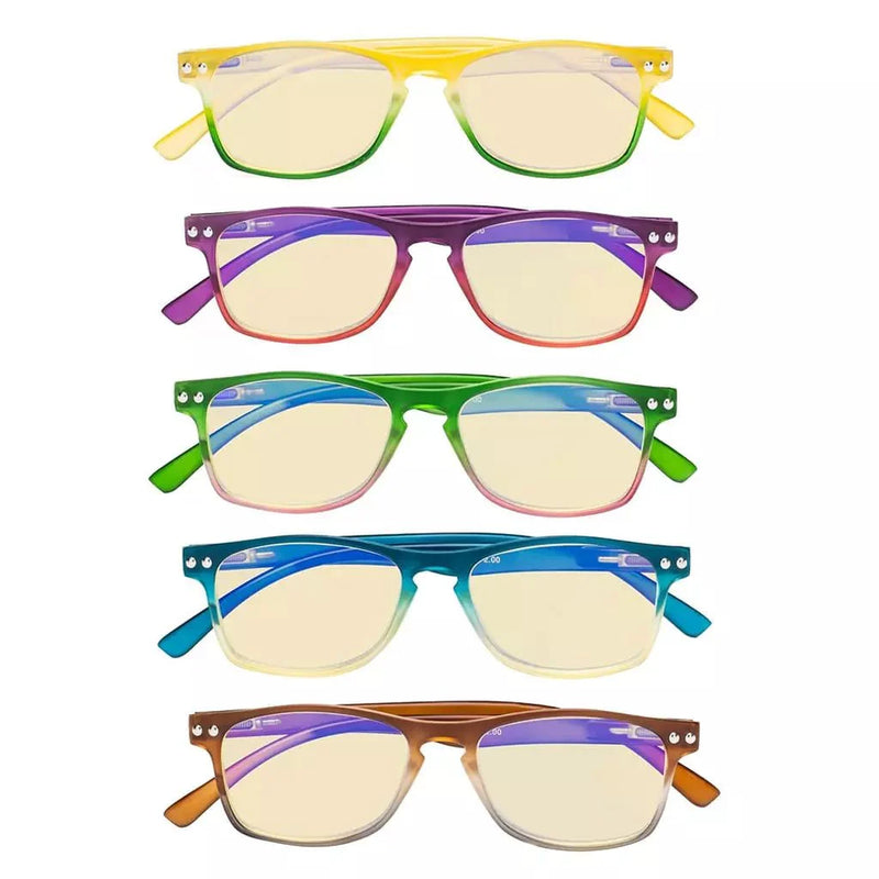 eyekeeper.com 5 Pack Stylish Blue Light Blocking Reading Glasses TM046 Eyeglasses