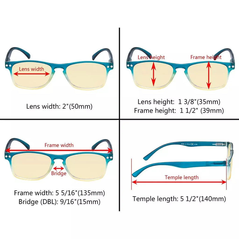 eyekeeper.com 5 Pack Stylish Blue Light Blocking Reading Glasses TM046 Eyeglasses