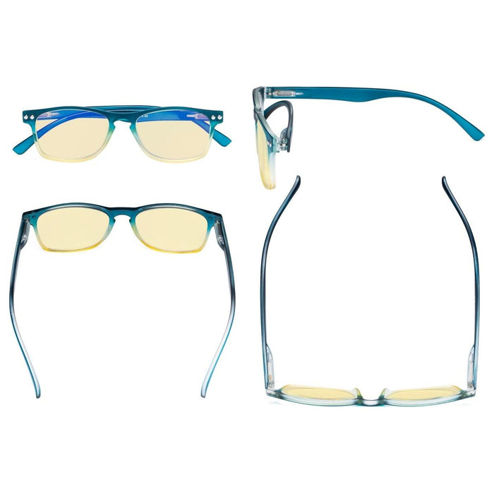 Eyekeeper - 5 Pack Stylish Blue Light Blocking Reading Glasses Tm046