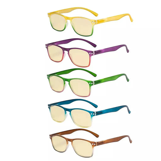 eyekeeper.com 5 Pack Stylish Blue Light Blocking Reading Glasses TM046 Eyeglasses