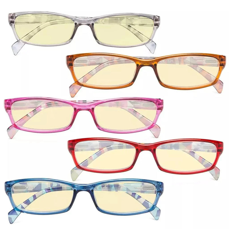 eyekeeper.com 5 Pack Stylish Blue Light Blocking Reading Glasses TMCGT1803 Eyeglasses