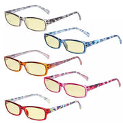 eyekeeper.com 5 Pack Stylish Blue Light Blocking Reading Glasses TMCGT1803 Eyeglasses