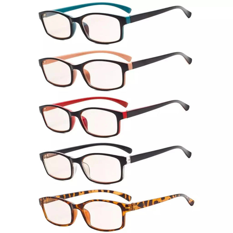 eyekeeper.com 5 Pack Stylish Blue Light Filter Computer Reading Glasses CG177 Eyeglasses
