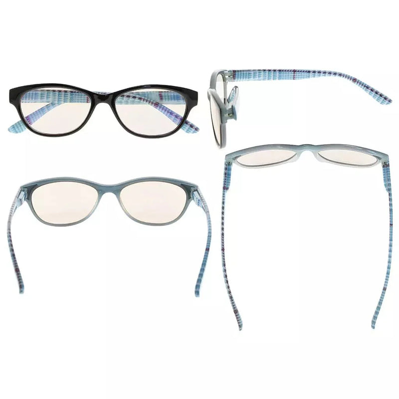 eyekeeper.com 5 Pack Stylish Blue Light Filter Reading Glasses UVR074 Eyeglasses
