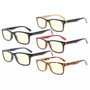eyekeeper.com 5 Pack Stylish Blue Light Filter Reading Glasses UVR075 Eyeglasses