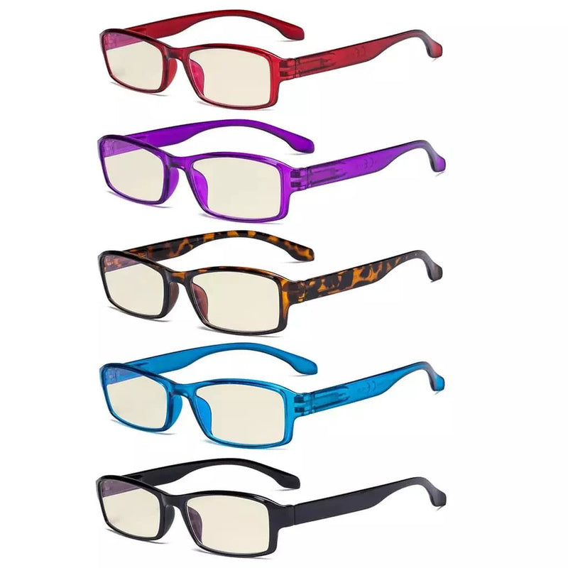 eyekeeper.com 5 Pack Stylish Blue Light Filter Reading Glasses UVR9102 Eyeglasses