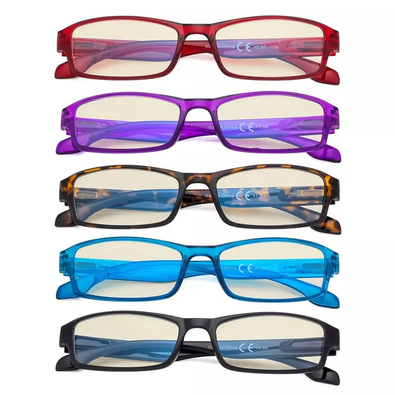 eyekeeper.com 5 Pack Stylish Blue Light Filter Reading Glasses UVR9102 Eyeglasses