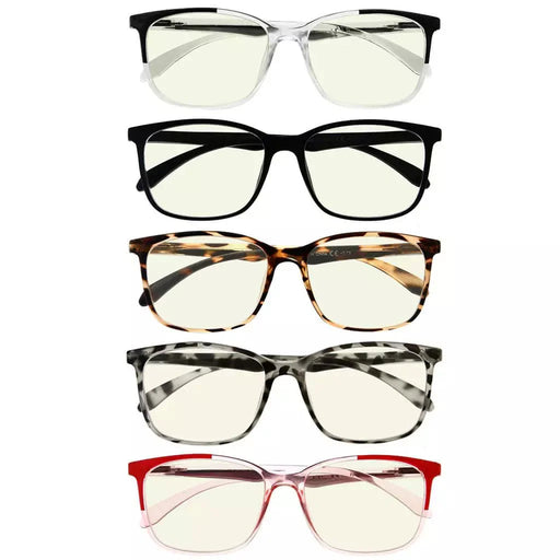 eyekeeper.com 5 Pack Stylish Blue Light Filter Reading Glasses UVR9113 Eyeglasses