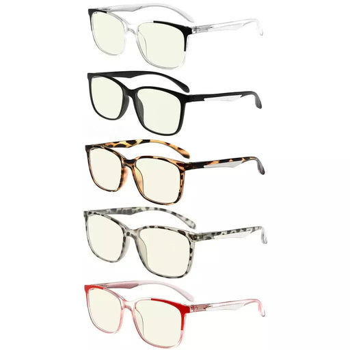 eyekeeper.com 5 Pack Stylish Blue Light Filter Reading Glasses UVR9113 Eyeglasses