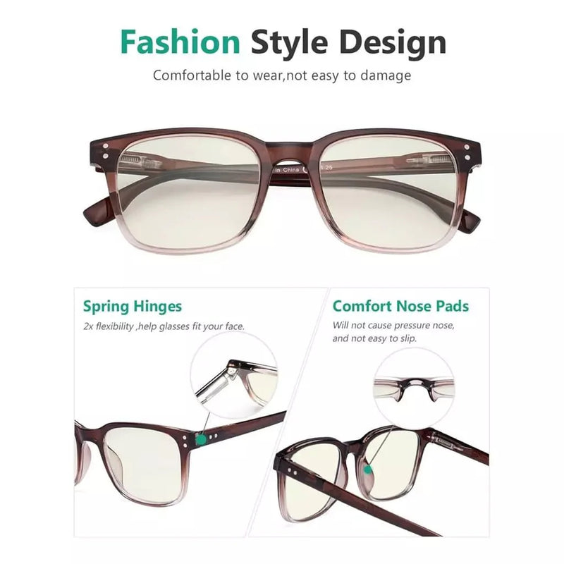 eyekeeper.com 5 Pack Stylish Blue Light Filter Reading Glasses UVRT1804 Eyeglasses
