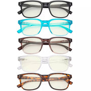 eyekeeper.com 5 Pack Stylish Blue Light Filter Reading Glasses UVRT1804 Eyeglasses