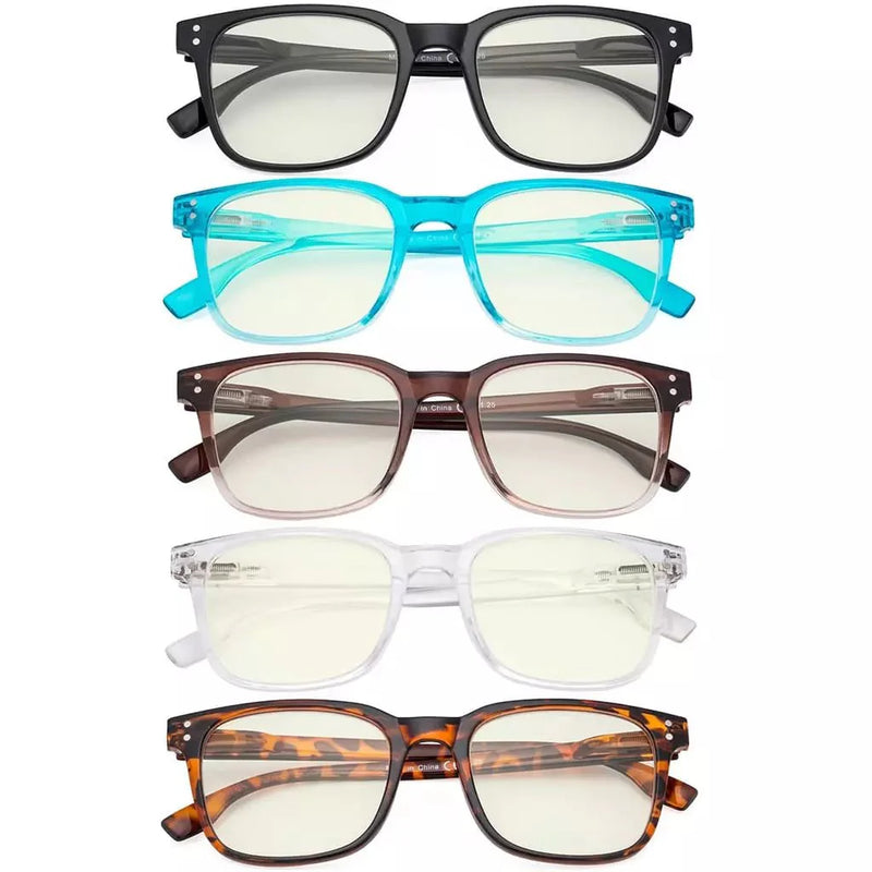 eyekeeper.com 5 Pack Stylish Blue Light Filter Reading Glasses UVRT1804 Eyeglasses