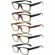 eyekeeper.com 5 Pack Stylish Blue Ray Reading Glasses CGTR090 Eyeglasses