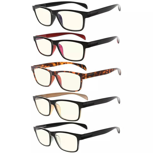 eyekeeper.com 5 Pack Stylish Blue Ray Reading Glasses CGTR090 Eyeglasses