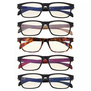 eyekeeper.com 5 Pack Stylish Blue Ray Reading Glasses CGTR090 Eyeglasses