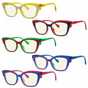 eyekeeper.com 5 Pack Stylish Cat-eye Blue Light Filter Reading Glasses UV2127 Eyeglasses