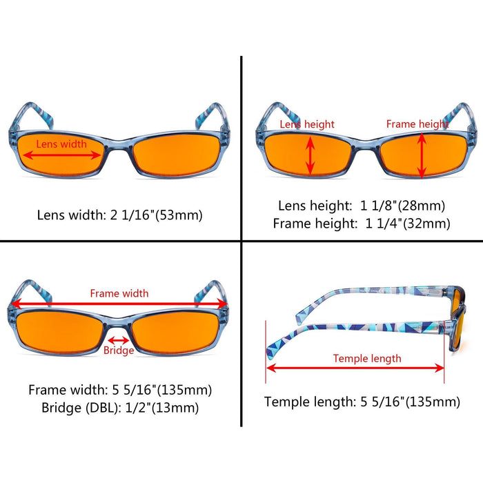 Eyekeeper - 5 Pack Pattern Blue Light Blocking Reading Glasses Dsrt1803