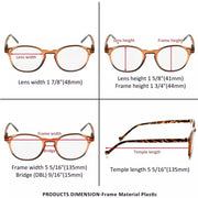 eyekeeper.com 5 Pack Oval Round Reading Glasses Pattern Design R9115B Eyeglasses