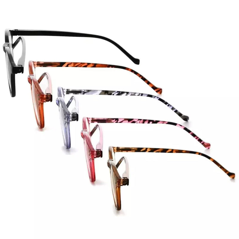 eyekeeper.com 5 Pack Oval Round Reading Glasses Pattern Design R9115B Eyeglasses