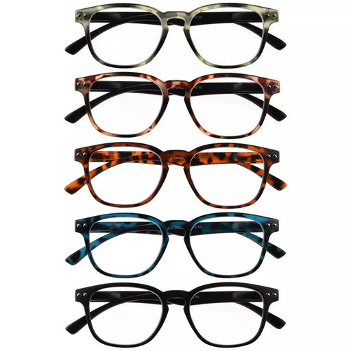 eyekeeper.com 5 Pack Stylish Fashionable Oval Reading Glasses R079 Eyeglasses