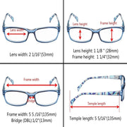 eyekeeper.com 5 Pack Stylish Funky Reading Glasses Chic Readers RT1803-A Eyeglasses