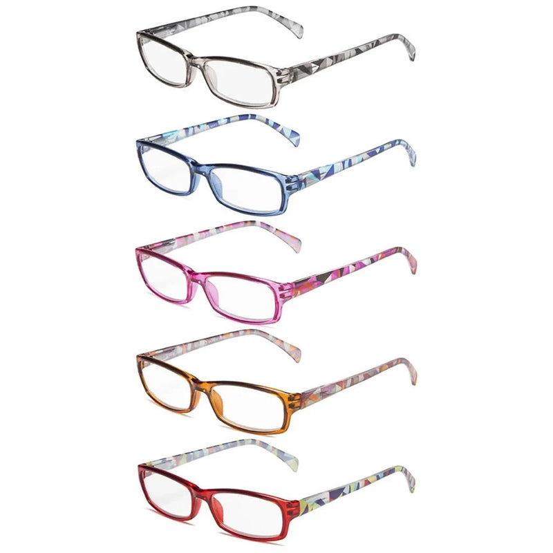 eyekeeper.com 5 Pack Stylish Funky Reading Glasses Chic Readers RT1803-A Eyeglasses