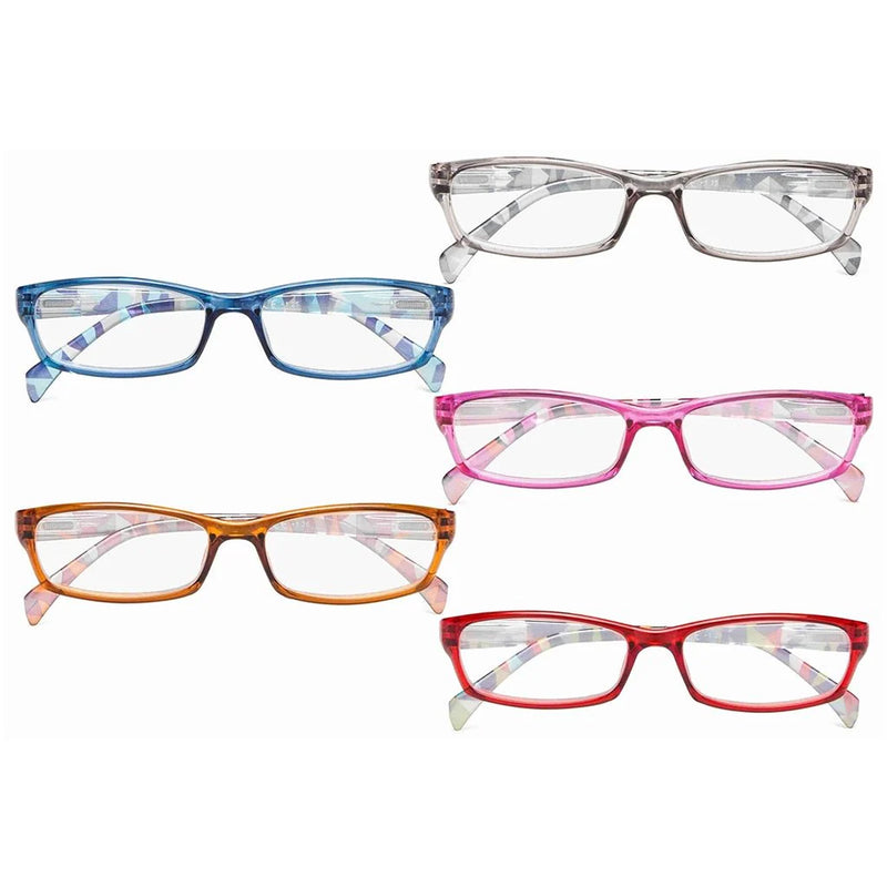 eyekeeper.com 5 Pack Stylish Funky Reading Glasses Chic Readers RT1803-A Eyeglasses