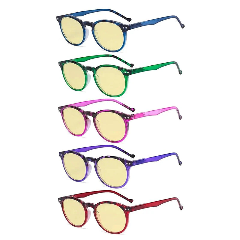 eyekeeper.com 5 Pack Stylish Oval Blue Light Blocking Reading Glasses TM071F Eyeglasses
