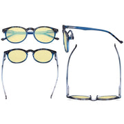 eyekeeper.com 5 Pack Stylish Oval Blue Light Blocking Reading Glasses TM071F Eyeglasses