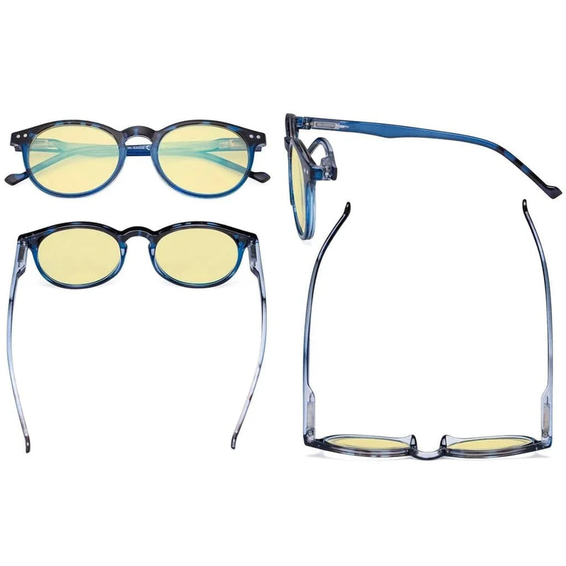 eyekeeper.com 5 Pack Stylish Oval Blue Light Blocking Reading Glasses TM071F Eyeglasses