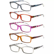 eyekeeper.com 5 Pack Stylish Pattern Design Reading Glasses Comfortable Readers R177N Eyeglasses