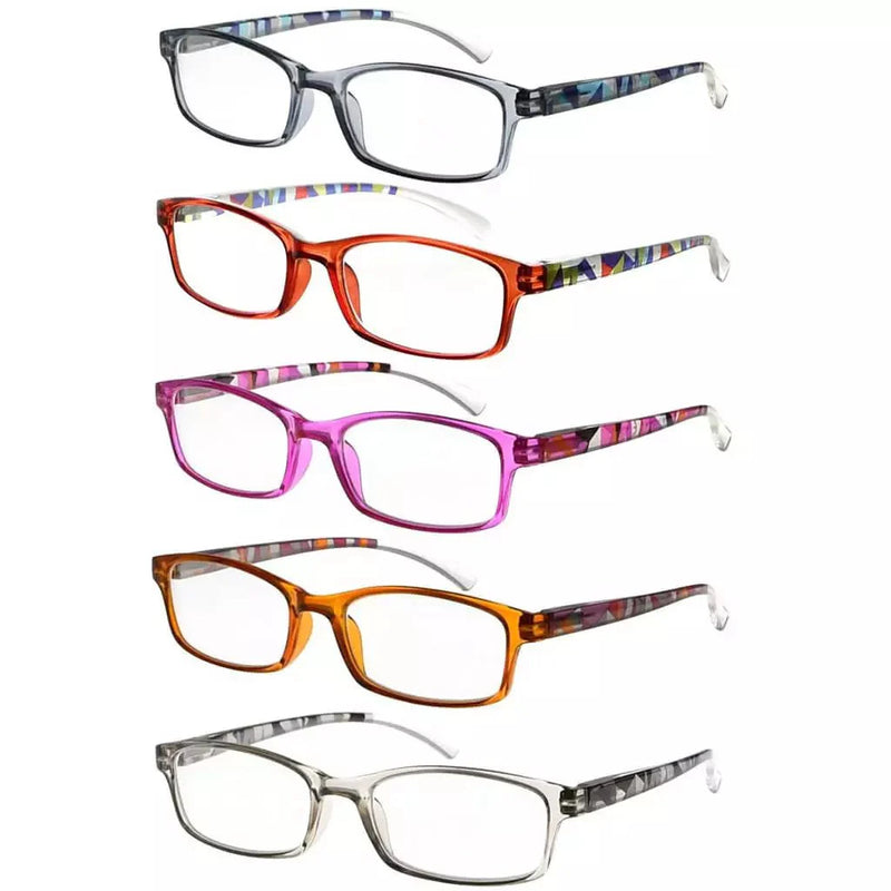 eyekeeper.com 5 Pack Stylish Pattern Design Reading Glasses Comfortable Readers R177N Eyeglasses