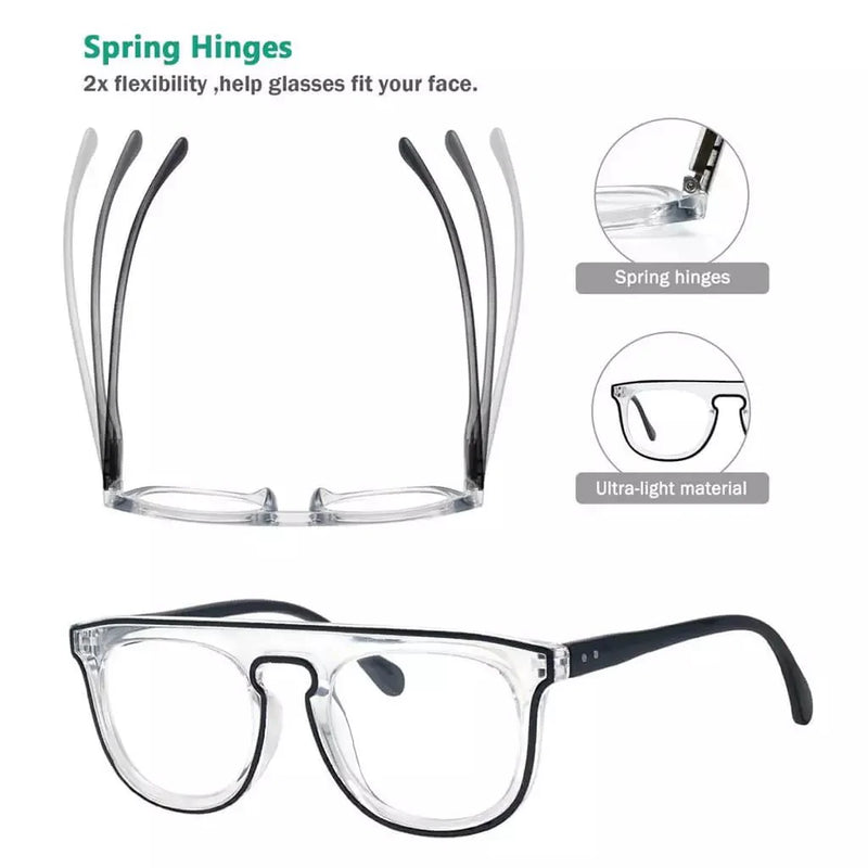 eyekeeper.com 5 Pack Stylish Pilot Reading Glasses Double Color Readers R2122 Eyeglasses