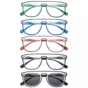 eyekeeper.com 5 Pack Stylish Pilot Reading Glasses Double Color Readers R2122 Eyeglasses